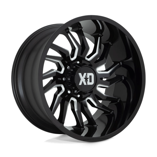 XD858 22X10 8X180 GLOSS BLACK MILL -18MM