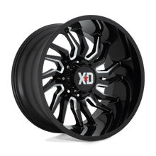 Load image into Gallery viewer, XD858 22X10 8X180 GLOSS BLACK MILL -18MM