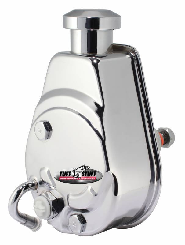 GM Power Steering Pump Keyed shaft chrome - Tuff Stuff Performance Accessories 6171A
