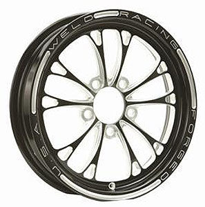 WELD Racing V-Series Frnt Drag Wheel Blk 15x3.5 5x4.5BC 1.75b