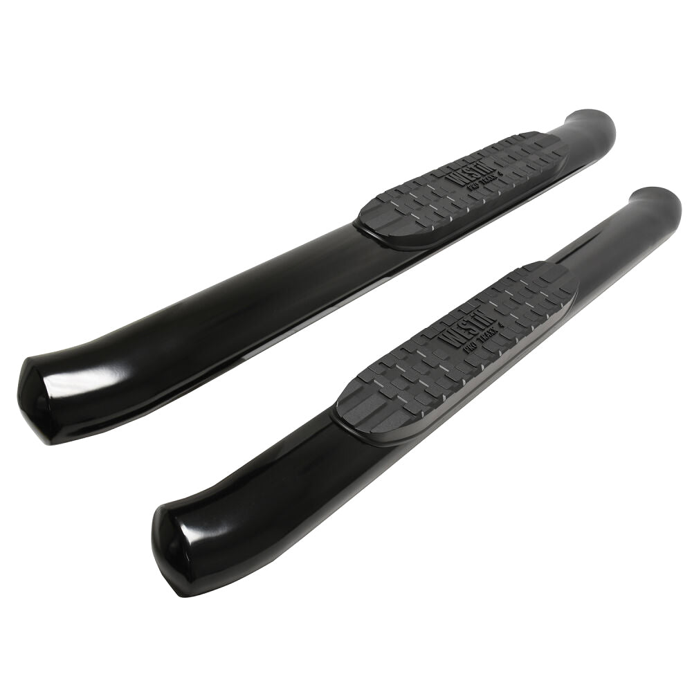 PRO TRAXX 4in Oval Nerf Step Bars Black - Westin 21-24185