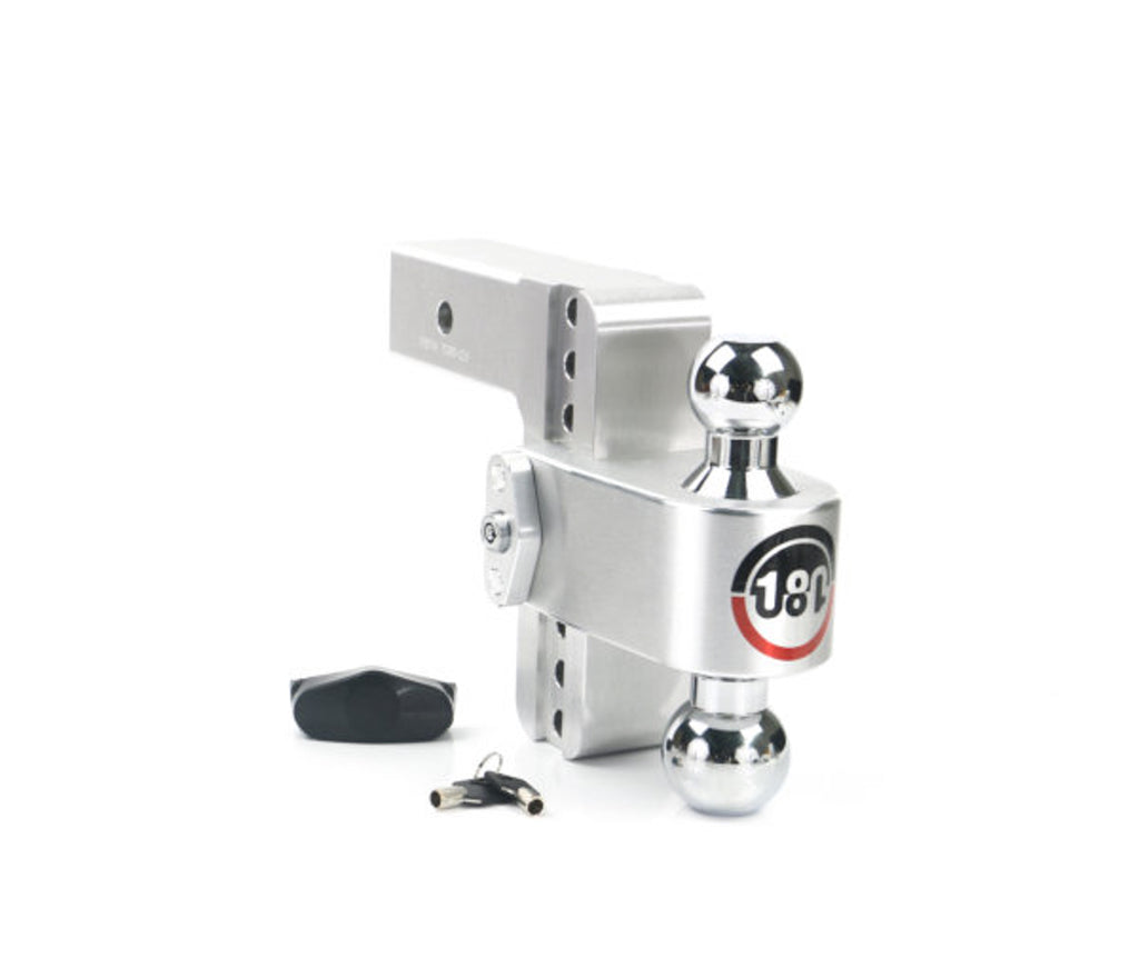 180 Hitch - Drop Hitch w/Chrome Combo Ball - 6" Drop for 2.5" Shank  -  Weigh Safe CTB6-2.5