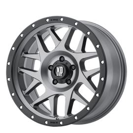 XD127 20X10 5X5.0 M-GRY BLK-RING -24MM