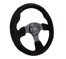 Load image into Gallery viewer, NRG Reinforced Steering Wheel (320mm) Suede w/Black Stitch NRGRST-012S