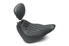 Load image into Gallery viewer, Mustang 18-21 Harley Softail Slim Wide Tripper Solo Seat w/Driver Backrest Diamond Stitch - Black