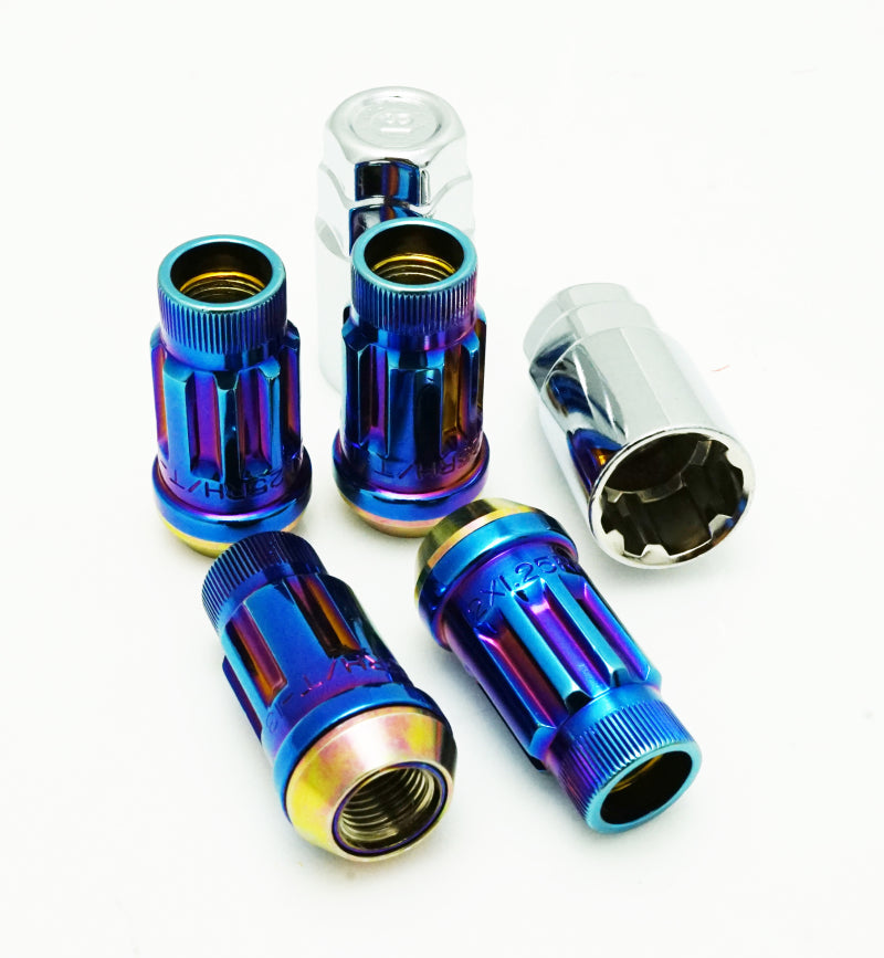 Wheel Mate Muteki SR45R Lock Set 12x1.25 45mm - Burned Blue Neon WHM34937UN