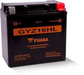 Yuasa GYZ16HL High Performance Maintenance Free AGM 12 Volt Battery