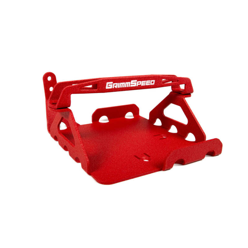 GrimmSpeed 08-14 Subaru WRX STI Lightweight Battery Mount Kit - Red GRM121034