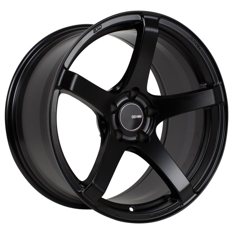 Enkei Kojin 18x9.5 30mm Offset 5x114.3 Bolt Pattern 72.6mm Bore Dia Matte Black Wheel ENK476-895-6530BK
