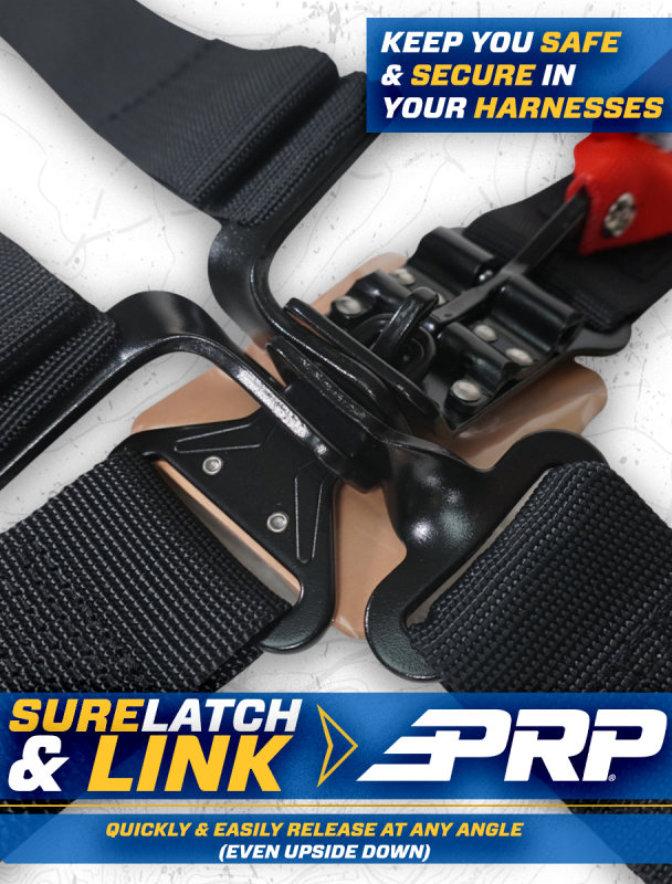 PRP 4.2 Harness with Latch / Link Lap Belt- Red PRPSB4.2LL-R