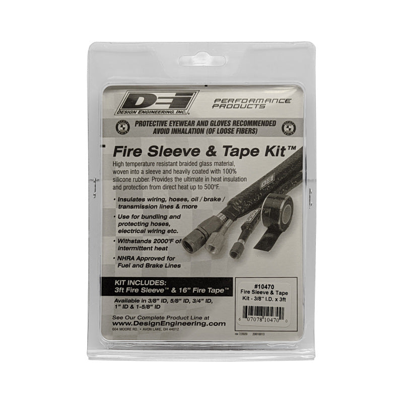 DEI Fire Sleeve and Tape Kit 3/8in I.D. x 3ft DEI10470
