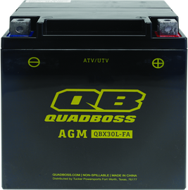 QuadBoss Maintenance-Free AGM Battery QBX30L-FA QBS401387