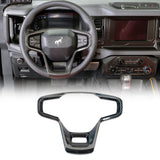 IAG I-Line Gloss Carbon Steering Wheel Accent Cover for 2021+ Ford Bronco  -  IAG Performance IAG-ACC-F3143
