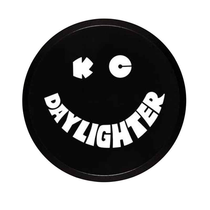 KC HiLiTES 6in. Round Hard Cover for Daylighter/SlimLite/Pro-Sport (Single) - Black w/White Smile KCL5200