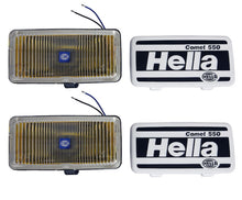 Load image into Gallery viewer, Hella 550 Series 55W 12V H3 Fog Lamp Kit - Amber HELLA005700681