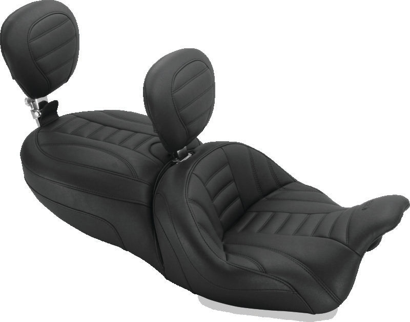 Mustang 95-05 Kawasaki Vulcan 800, 96-05 800 Classic Fastback 1PC Seat - Black