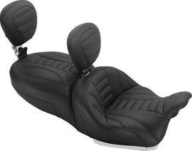 Mustang 95-05 Kawasaki Vulcan 800, 96-05 800 Classic Fastback 1PC Seat - Black