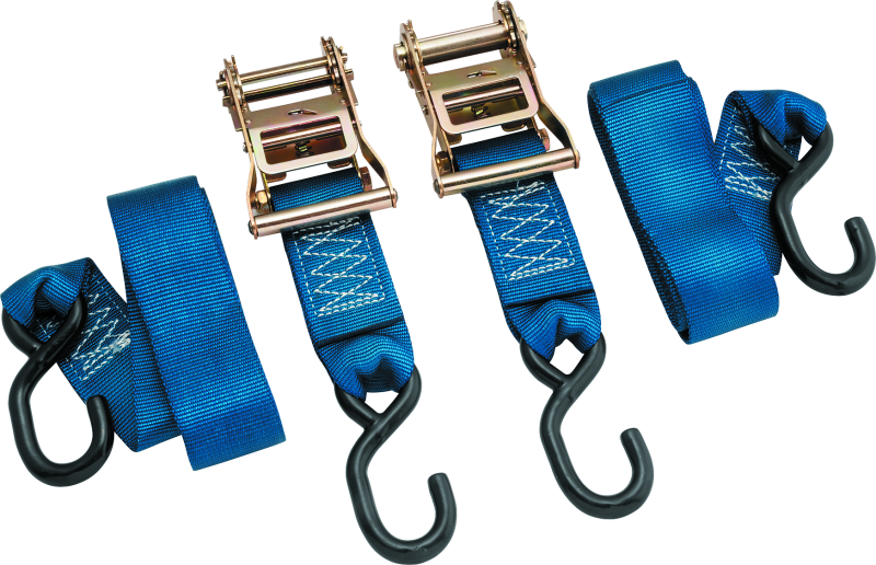 BikeMaster 2x84in Ratchet Tiedown Pair - Blue BKM100578