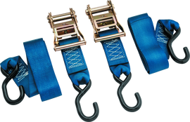 BikeMaster 2x84in Ratchet Tiedown Pair - Blue BKM100578