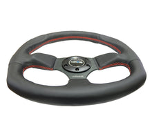 Load image into Gallery viewer, NRG Reinforced Steering Wheel (320mm Horizontal / 330mm Vertical) Leather w/Red Stitching NRGRST-009R-RS