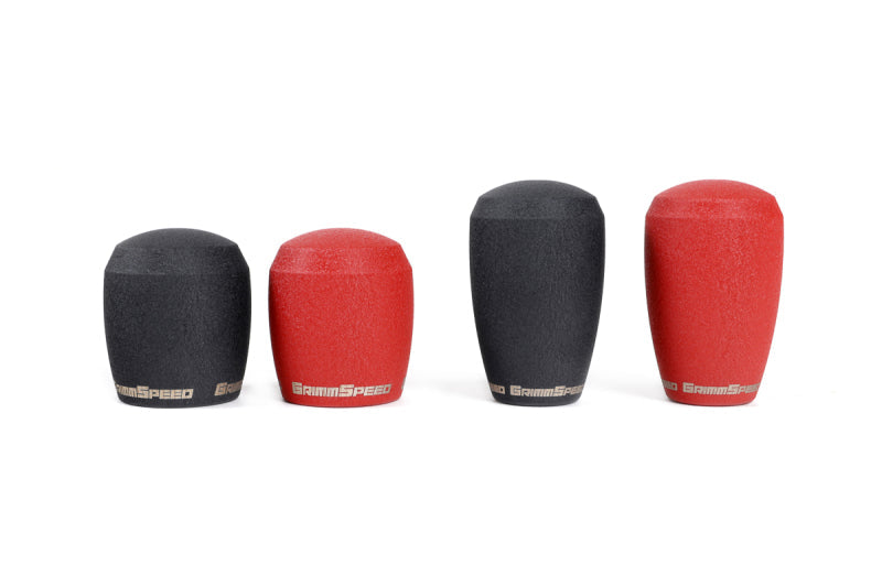 GrimmSpeed Stubby Shift Knob Stainless Steel Red - M12x1.25 GRM380003