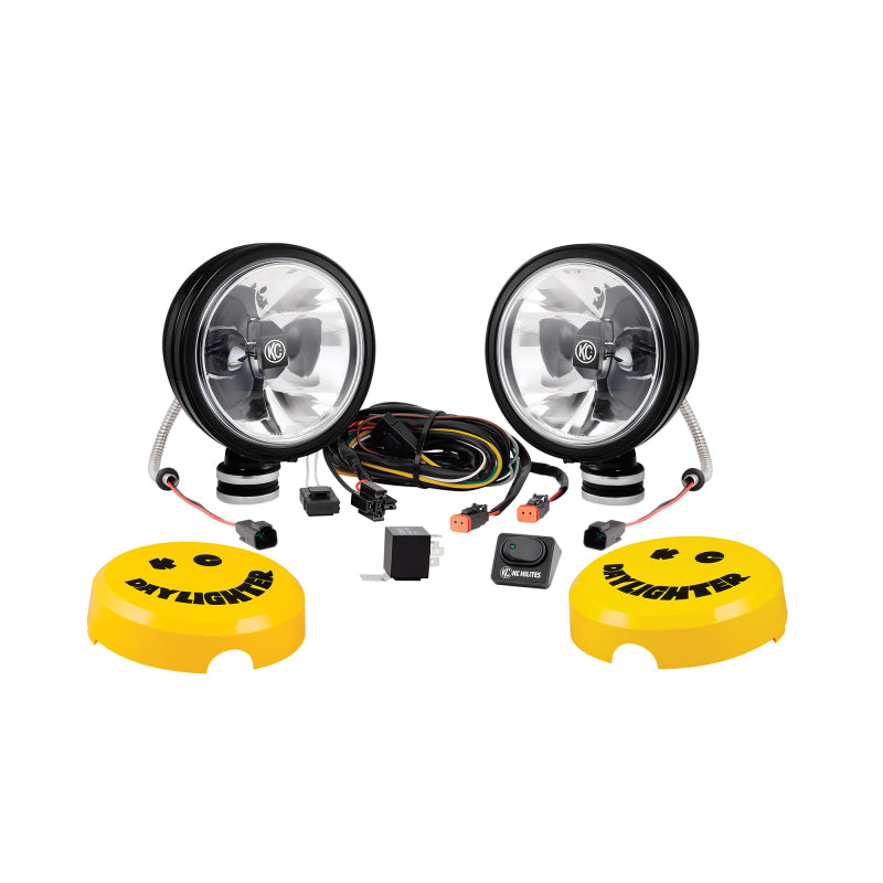 KC HiLiTES 6in. Daylighter Gravity G6 LED Lights 20w Spot Beam (Pair Pack System) - Black SS KCL651