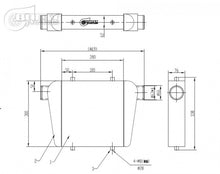 Load image into Gallery viewer, BOOST Products Competition Intercooler 400HP 11" x 12" x 3" with 2.5" I/O OD