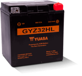 Yuasa GYZ32HL High Performance Maintenance Free AGM 12 Volt Battery