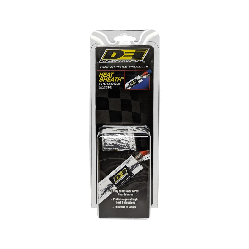 DEI Heat Sheath 1/2in I.D. x 3ft - Aluminized Sleeving - Sewn Edge DEI10418