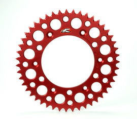 Renthal 96-02 Honda CR80RB Rear Grooved Sprocket - Red 420-55P Teeth REN189U-420-55GRRD