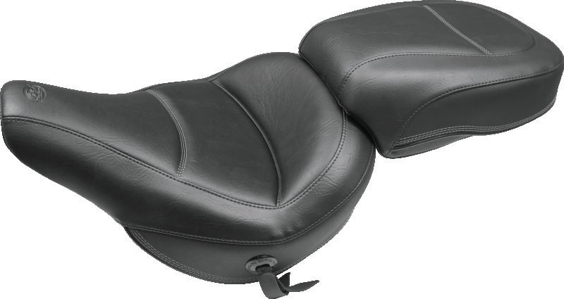 Mustang 18-21 Harley Heritage Classic & Deluxe Standard Touring Solo Seat - Black