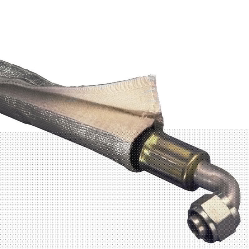 DEI Heat Shroud 1in I.D. x 3ft - Aluminized Sleeving - Hook and Loop Edge DEI10405