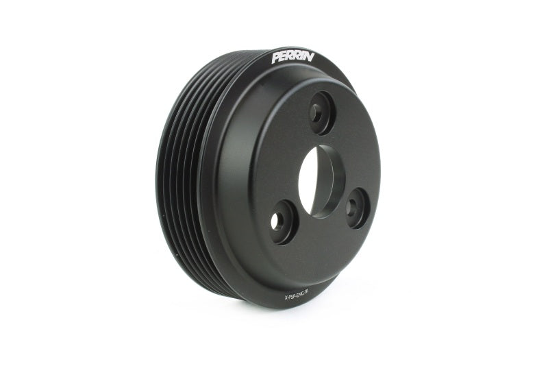 PERRIN 15-21 Subaru WRX / 18-20 Crosstrek / 14-18 FXT Lightweight Water Pump Pulley - Blk PERPSP-ENG-111BK