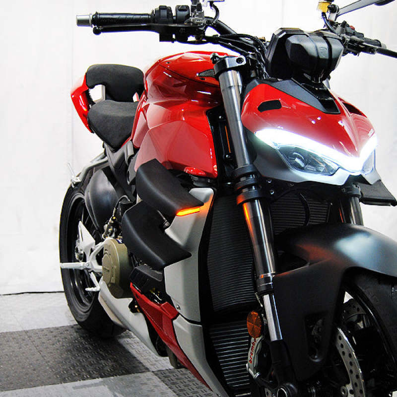 New Rage Cycles 20-24 Ducati Streetfighter V4/ 2020 V2 Front Turn Signals NEWSF-FB