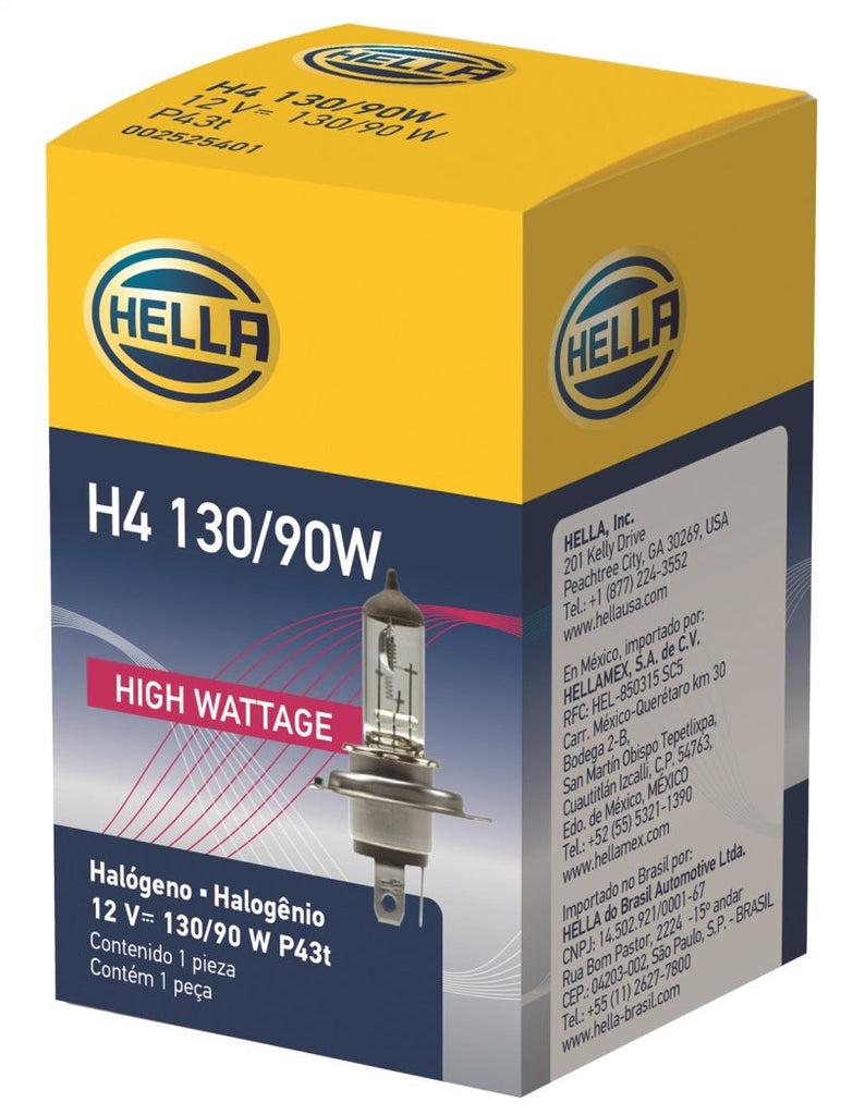 Hella H4 12V 130/90W Halogen Headlight Bulb - Universal HELLAH4 130/90W