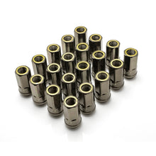 Load image into Gallery viewer, Wheel Mate Muteki HR50 Open End Lug Nuts - Titanium Chrome w/ Yellow Ring 14x1.50 WHMHR5007TY