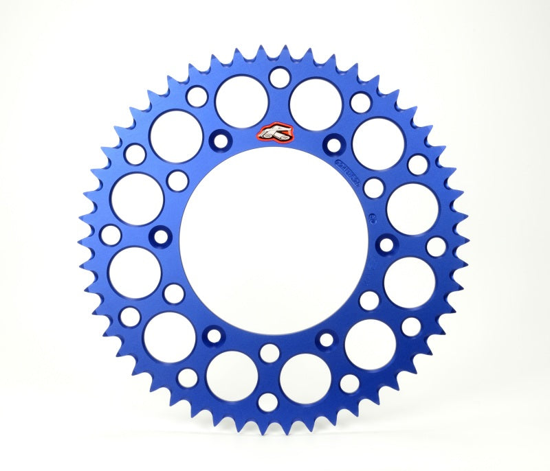 Renthal 99-20 Yam YZ125/G-250F/400-450/ 88-89 Hon XR250R Rear Grooved Sprocket- Blu 520-48P Teeth REN150U-520-48GBBU
