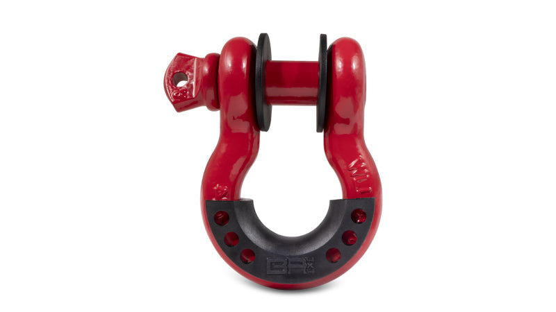 Body Armor 4x4 3/4in Red D-Ring with Black Isolators Single BOD3204
