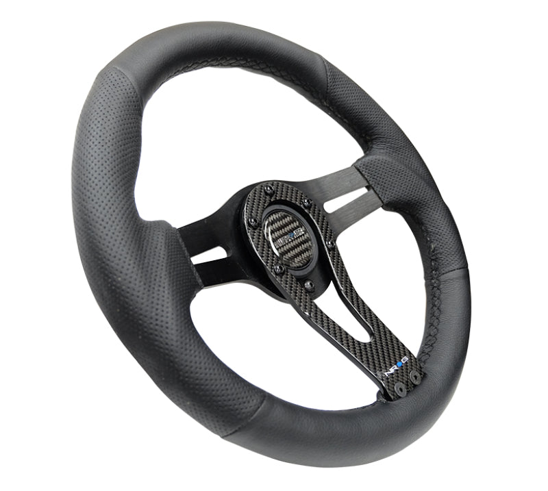 NRG Reinforced Steering Wheel (320mm) w/Carbon Center Spoke NRGRST-002RCF