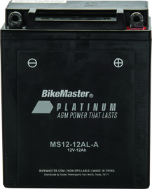 BikeMaster AGM Battery - MS12-12AL-A BKM780760