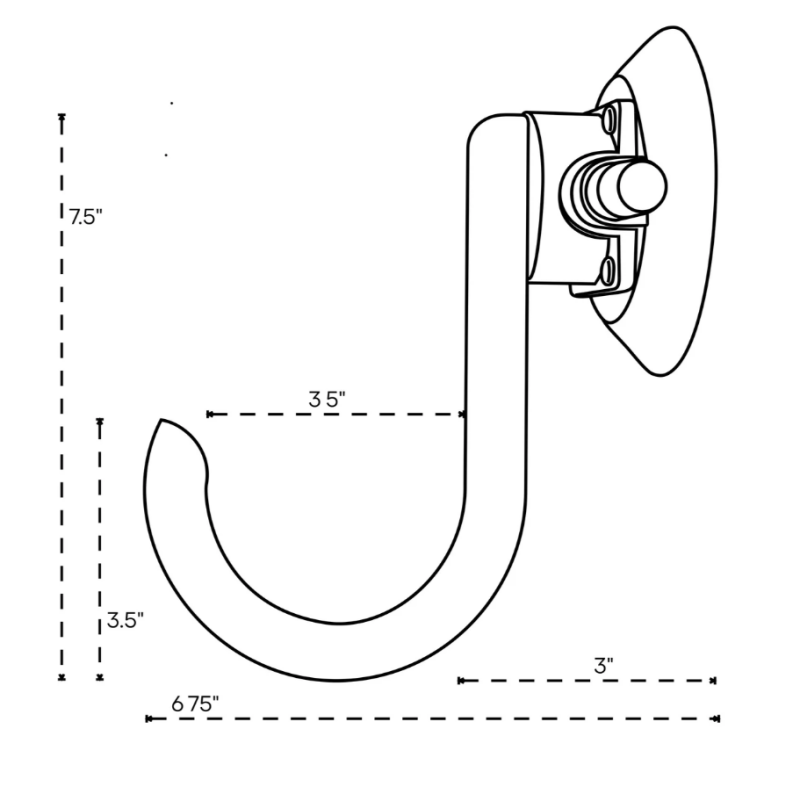 SeaSucker Utility Hook - Black SEAMB5719B-6