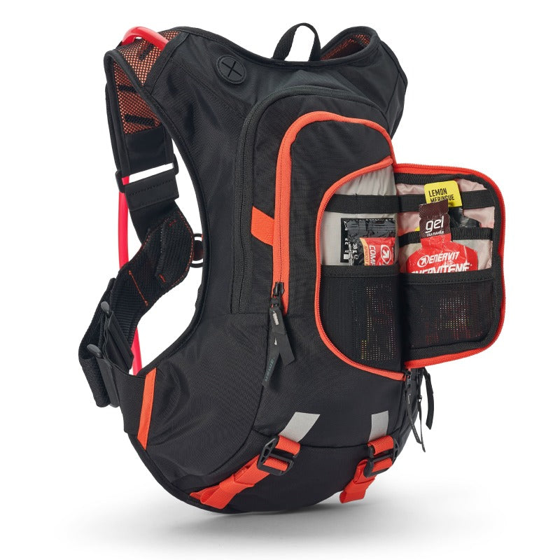 USWE Moto Hydro Hydration Pack 8L - Black/Factory Orange USW2083438