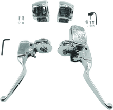 Load image into Gallery viewer, Bikers Choice 15-17 Softail Chrome Handlebar Control Kit 1/2 Inch Bore Single Disc