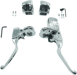 Bikers Choice 15-17 Softail Chrome Handlebar Control Kit 1/2 Inch Bore Single Disc