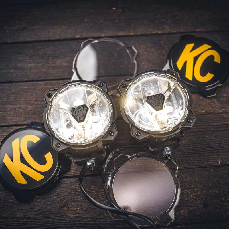 KC HiLiTES Gravity Titan LED 6in. - Pair Pack (Wide-40 Beam) KCL91403