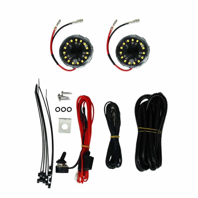 KC HiLiTES Cyclone 2in. LED Universal Under Hood Lighting Kit (Incl. 2 Cyclone Lights/Switch/Wiring) KCL355