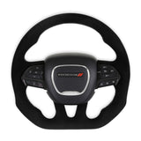 Steering Wheel; Alcantara Wrapped; Flat Bottom; Heated; - Drake Muscle CH950-20
