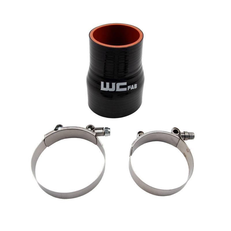 Wehrli 2.375in x 3in ID Straight Reducer 4.5in Long Silicone Boot and Clamp Kit WCFWCF207-105