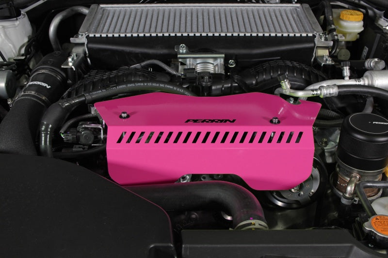 PERRIN 22-25 Subaru WRX Pulley Cover - Hyper Pink (TALL - For Use w/o PERRIN AOS) PERPSP-ENG-153HP