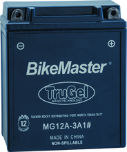 Load image into Gallery viewer, BikeMaster TruGel Battery - MG12A-3A1 BKM780505